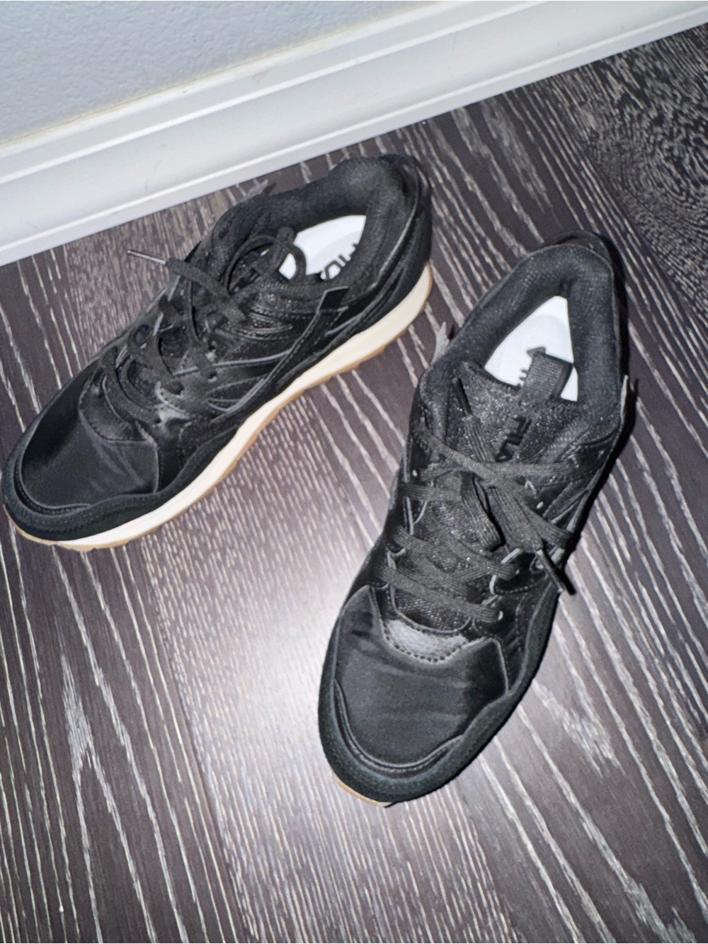 Fila Black Sneakers with Gum Sole